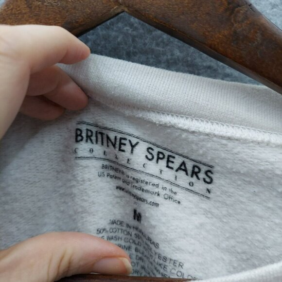 Britney Spears Collection  White Crewneck Sweatshirt  Size Medium - Picture 4 of 5